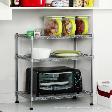 DIY Mini Metal Corner Cozinha Despensa Rack Organizador